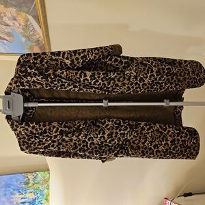 Leopard sweater jacket
